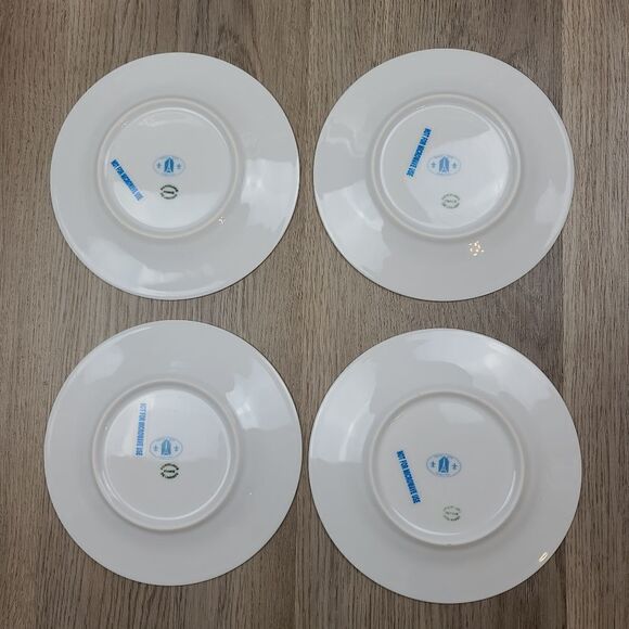 French Home De Limoges France 4 Porcelain Plates with Fruits - Picture 6 of 10